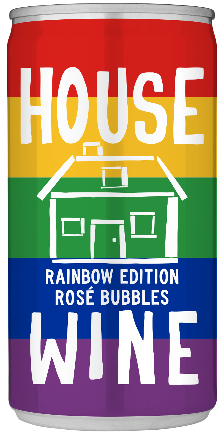 House Wine Sparkling Rosé Rainbow 187ml Cans