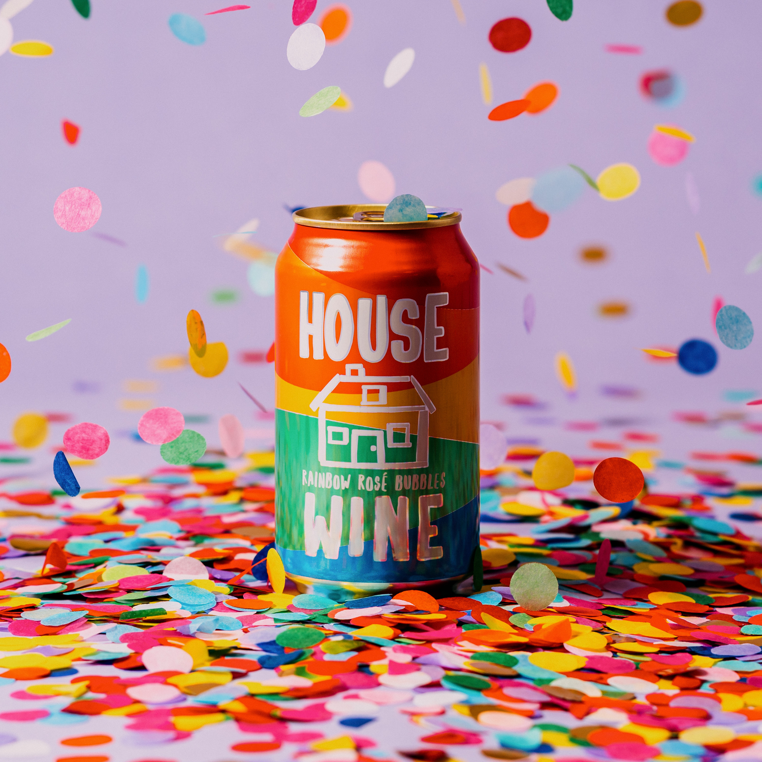 House Wine Rainbow Sparkling Rosé 355ml Can