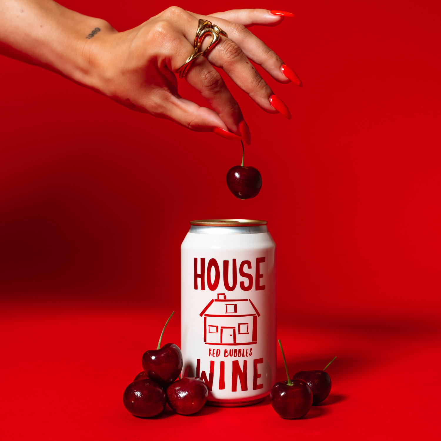 House Wine Red Bubbles 355ml Can