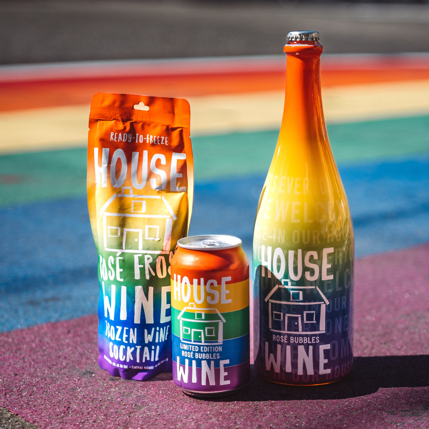 House Wine Rainbow Rosé Bubbles