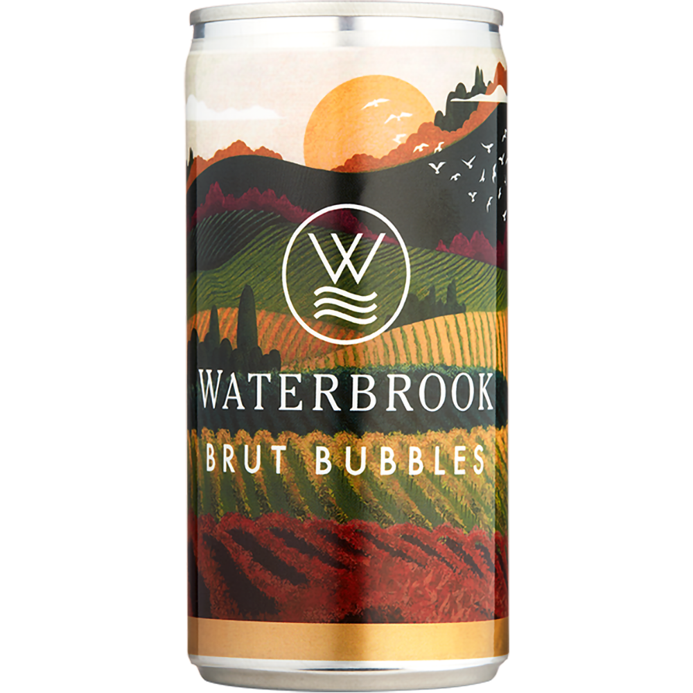 Waterbrook Brut Bubbles 200mL Can