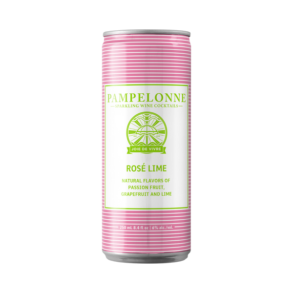 Pampelonne Rose Lime Cans