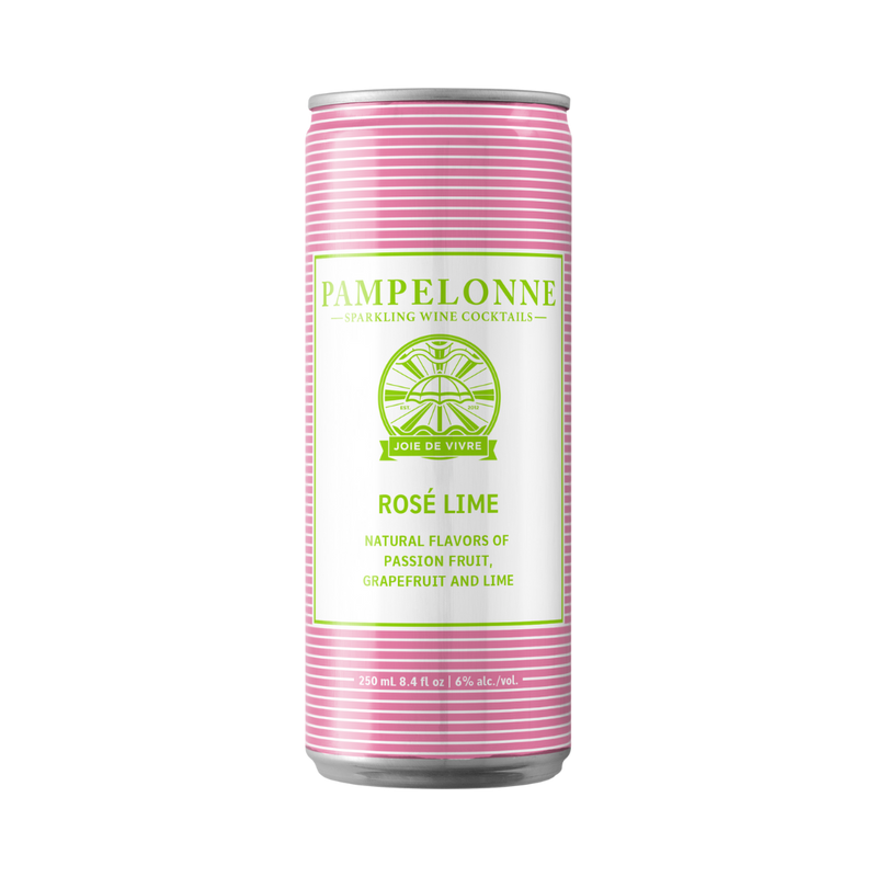Pampelonne Rose Lime Cans